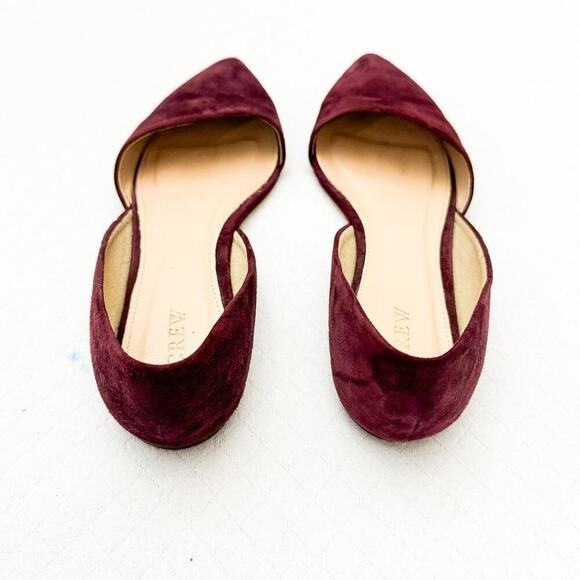 J. Crew Burgundy Dark Red Pointy Toe D'Orsday Flat Size 8 - Picture 5 of 6